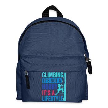 Klettern - es ist kein Hobby. Es ist ein Lebensstil - Kinder Rucksack - Navy - Vorne