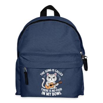 Das Lied heißt There Is No Food In My Bowl Cat - Kinder Rucksack - Navy - Vorne