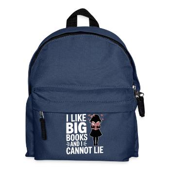 Ich mag große Bücher und ich kann nicht lügen, wenn ich in der Bibliothek lese - Kinder Rucksack - Navy - Vorne