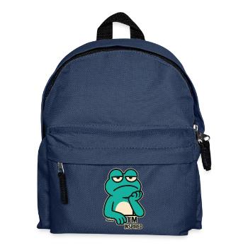 Grenouille qui s’ennuie : « Je suis totalement inspirée » - Sac à dos Enfant - bleu marine - Devant