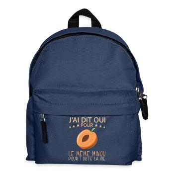 Le Même Minou Pour La Vie Humour EVG Futur Marié - Sac à dos Enfant - bleu marine - Devant