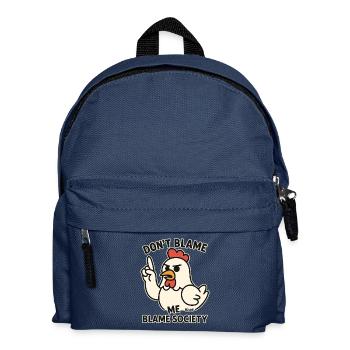 Angry Chicken: Blame Society - Kids' Backpack - navy - Front