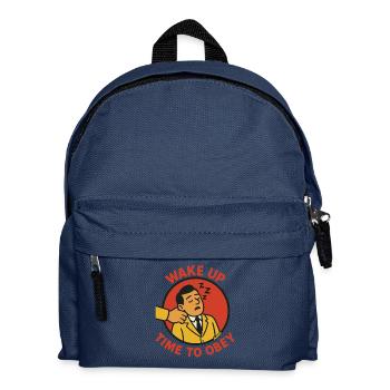 Office Workers: Wake Up, Time to Obey - Kids' Backpack - navy - Front