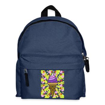 Eiskrem Kinder Teenie Eiscrem Kind Retro 80er - Kinder Rucksack - Navy - Vorne