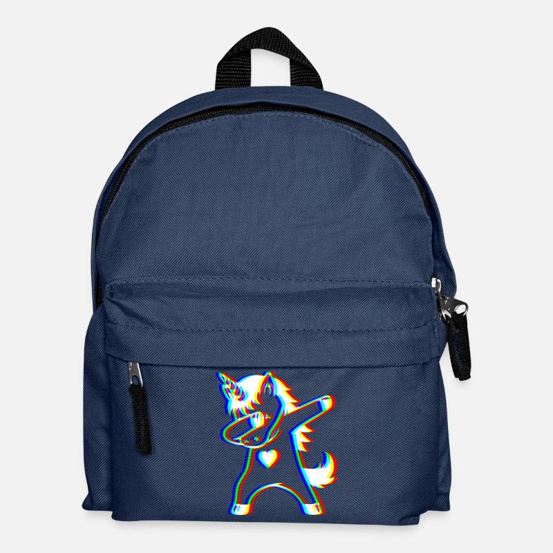 Glitch Dab Einhorn – Trendy Fantasy - Kinder Rucksack - Navy