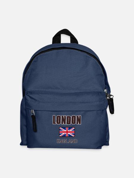 Londres, Angleterre, avec drapeau de l’Angleterre - Sac à dos Enfant - bleu marine