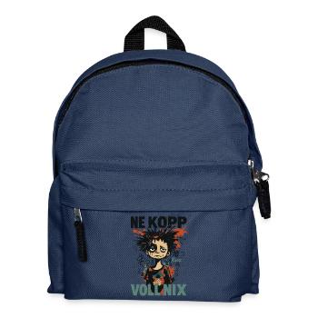 NE KOPP VOLL NIX – Durch und trotzdem da - Kinder Rucksack - Navy - Vorne