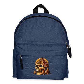 Skull with temple and sunset - Kids' Backpack - navy - Front