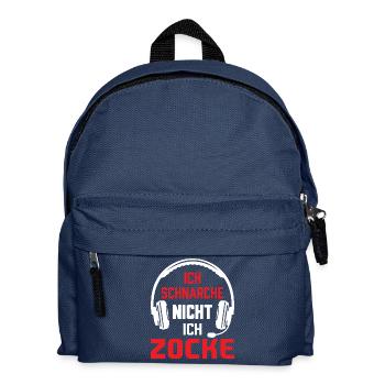 Zocken Gamer Gaming Zocker Controller Videospiele - Kinder Rucksack - Navy - Vorne