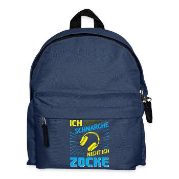 Zocken Gamer Gaming Zocker Controller Videospiele - Kinder Rucksack - Navy - Vorne