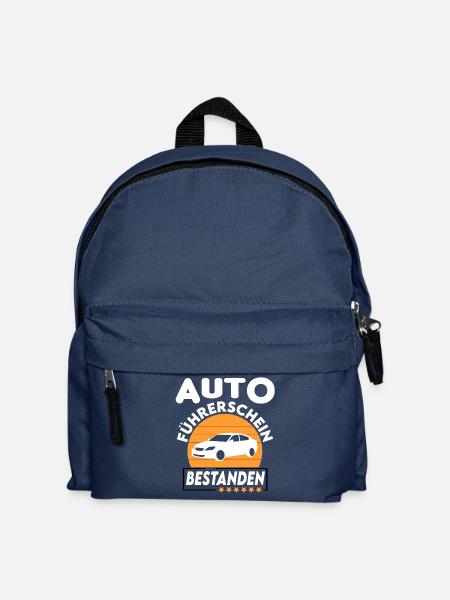 Auto Führerschein bestanden Sprüche Fahrschule - Kinder Rucksack - Navy