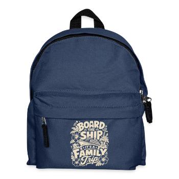 Board the Ship It's a Family Trip - Kinder Rucksack - Navy - Vorne