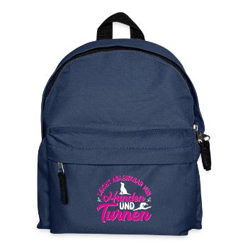 Turnen Mädchen Gymnastik Turnanzug Turnerin - Kinder Rucksack - Navy - Vorne
