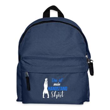 Handstand Zitat Gymnastik Turnerinnen Turnen - Kinder Rucksack - Navy - Vorne