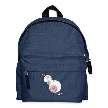 Dahlia flourishes gray - Kids' Backpack - navy - Front