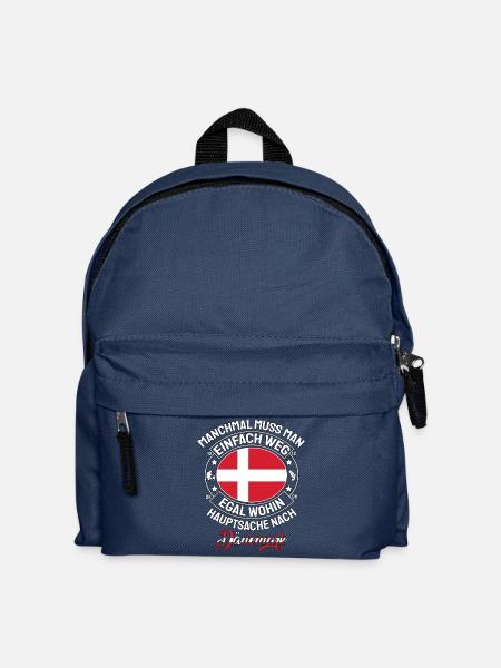 Manchmal weg Hauptsache Dänemark Spruch - Kinder Rucksack - Navy