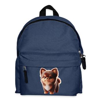 Cute small dog - Kids' Backpack - navy - Front