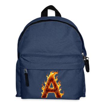 Lettre A Flammes - Sac à dos Enfant - bleu marine - Devant