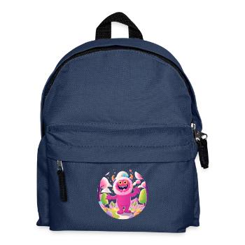 süsses und lustiges knuddel-kuschel monster kinder - Kinder Rucksack - Navy - Vorne