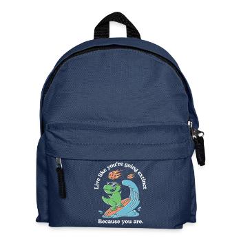 Live Like You're Going Extinct - Kids' Backpack - navy - Front