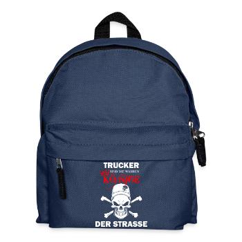 LKW-Fahrer . Trucker sind die Könige der Strasse - Kinder Rucksack - Navy - Vorne