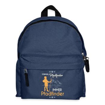Einmal Pfadfinder immer Pfadfinder - Kinder Rucksack - Navy - Vorne