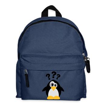 Dummer Pinguin - Kinder Rucksack - Navy - Vorne