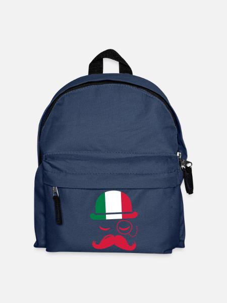 Italy nation fashionable retro iconic gentleman - Kids' Backpack - navy