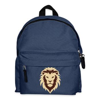 logo de lion, symbole de lion - Sac à dos Enfant - bleu marine - Devant