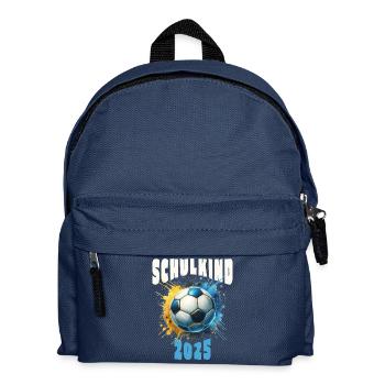 Einschulung Schulkind 2025 Fußball - Kinder Rucksack - Navy - Vorne
