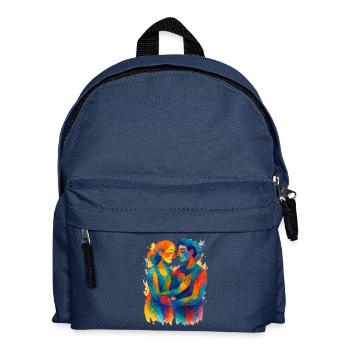 0013 abstract love - Kinder Rucksack - Navy - Vorne