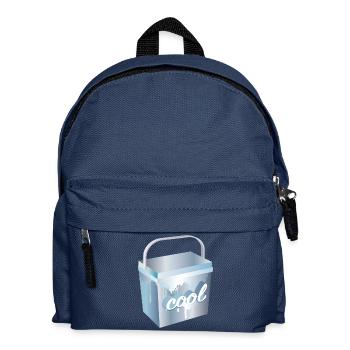 Cool box - frosty design for summer & party - Kids' Backpack - navy - Front