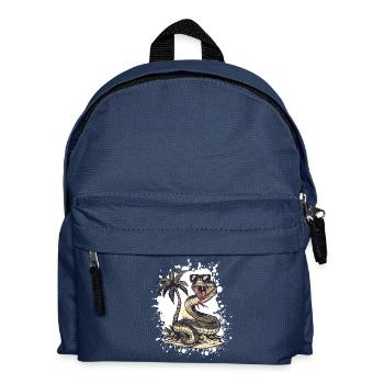 Snake Cobra Island Palm - Kids' Backpack - navy - Front