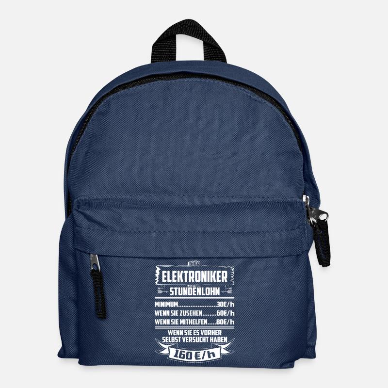 Elektroniker Stundenlohn - Kinder Rucksack - Navy