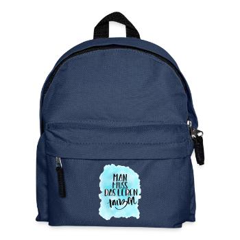 Das Leben tanzen - Kinder Rucksack - Navy - Vorne