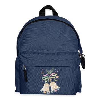 Cloches de Noël aux couleurs vives et délicates - Sac à dos Enfant - bleu marine - Devant