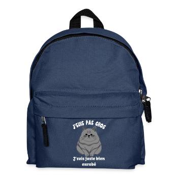 chat gros blanc - Sac à dos Enfant - bleu marine - Devant