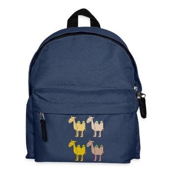 Troupeau de chameaux coloré - Sac à dos Enfant - bleu marine - Devant
