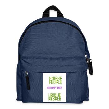 You only miss UNIQUE PEOPLE - Kids' Backpack - navy - Front