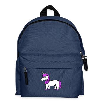 Licorne fille assez sympathique dessin animé cheval - Sac à dos Enfant - bleu marine - Devant
