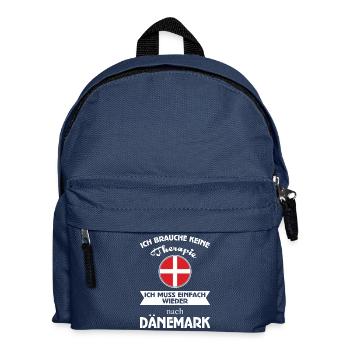 Keine Therapie - Dänemark - Kinder Rucksack - Navy - Vorne