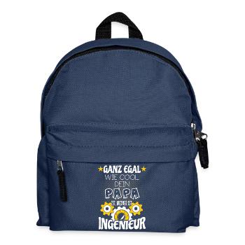 Mein Papa ist Ingenieur - Kinder Rucksack - Navy - Vorne