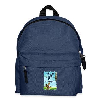 le_corbeau et le renard - Sac à dos Enfant - bleu marine - Devant