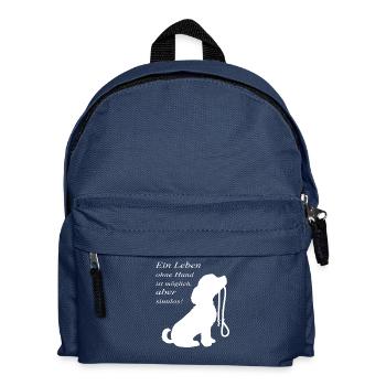 A life without a dog - Kids' Backpack - navy - Front