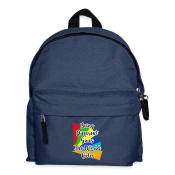 Être différent donne de la couleur au monde - Sac à dos Enfant - bleu marine - Devant