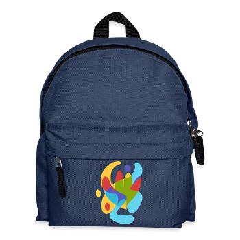 abstract summer tropical flora - Kids' Backpack - navy - Front