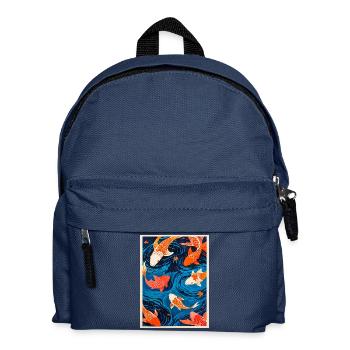 Der Tanz der Koi - Kinder Rucksack - Navy - Vorne
