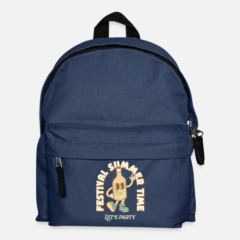 Festival Retro Design - Kinder Rucksack - Navy