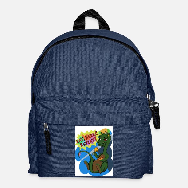 Eat sleep repeat - Sac à dos Enfant - bleu marine