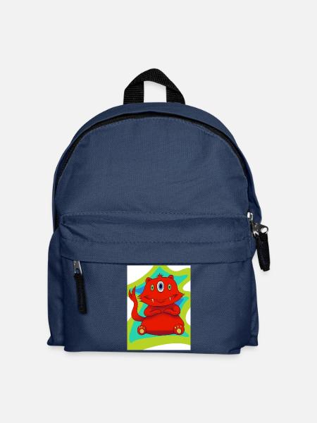 Three-Eyed Monster - Kids' Backpack - navy